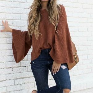 BP bell sleeve knit sweater